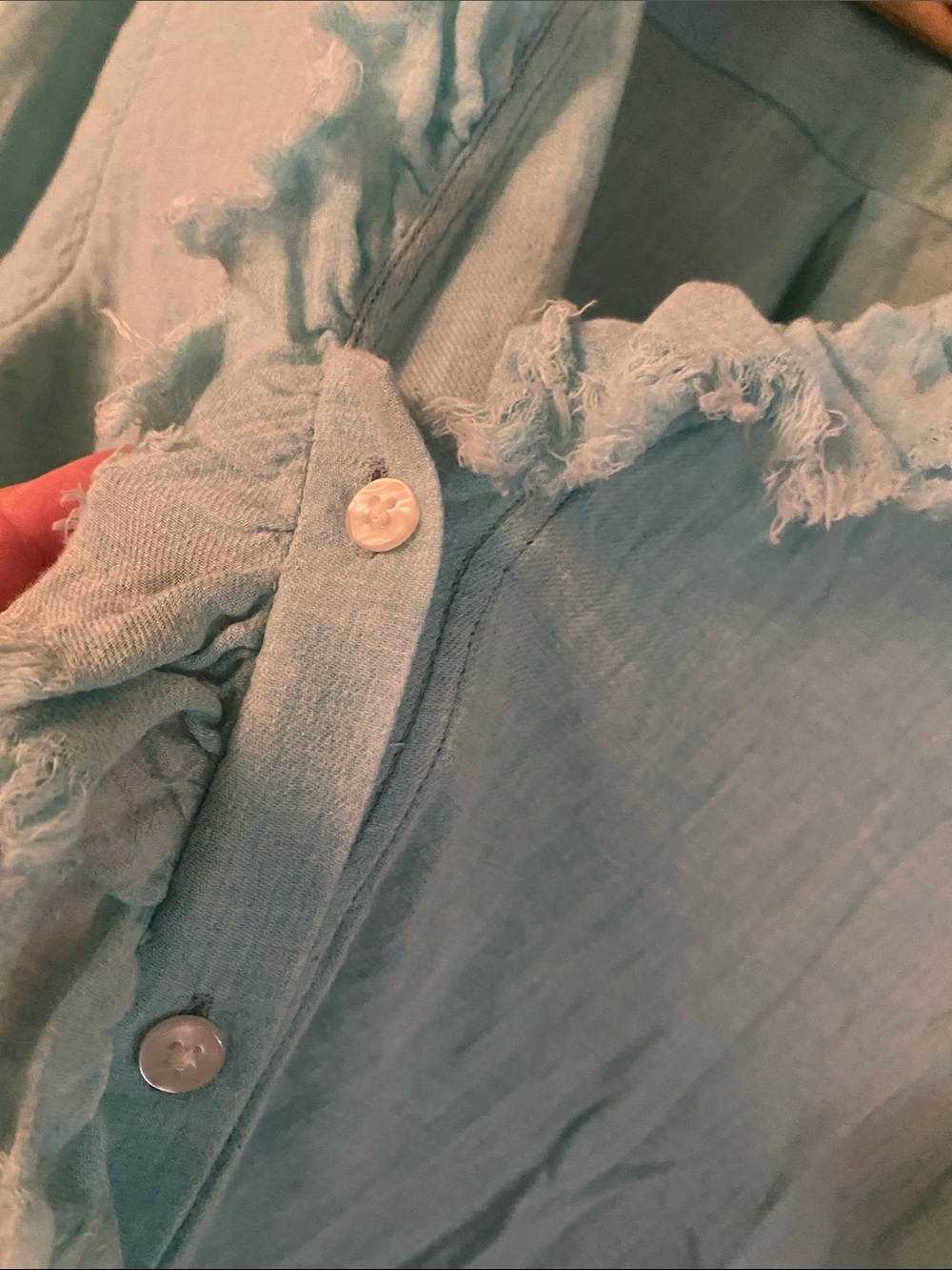 Overland Ruffle-Trim Button-Down Shirt - Picture 4 of 5